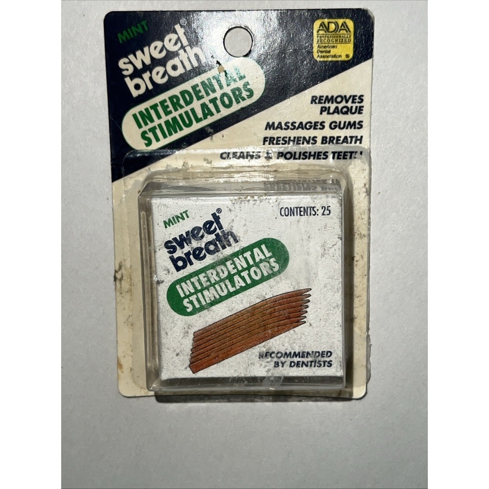 Vintage Mint Sweet Breath Interdental Stimulators 3 Packs Of 25 Total 75 New